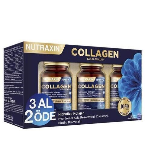 Nutraxin Collagen Beauty Hidrolize Kolajen 3 x 30 Kapsül