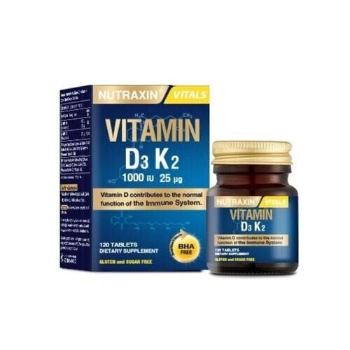 Nutraxin Vitamin D3K2 1000 IU 120 Tablet