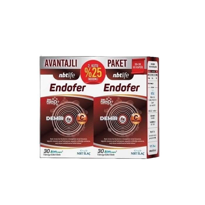 NBTLife Endofer 30 Kapsül 2'li Paket