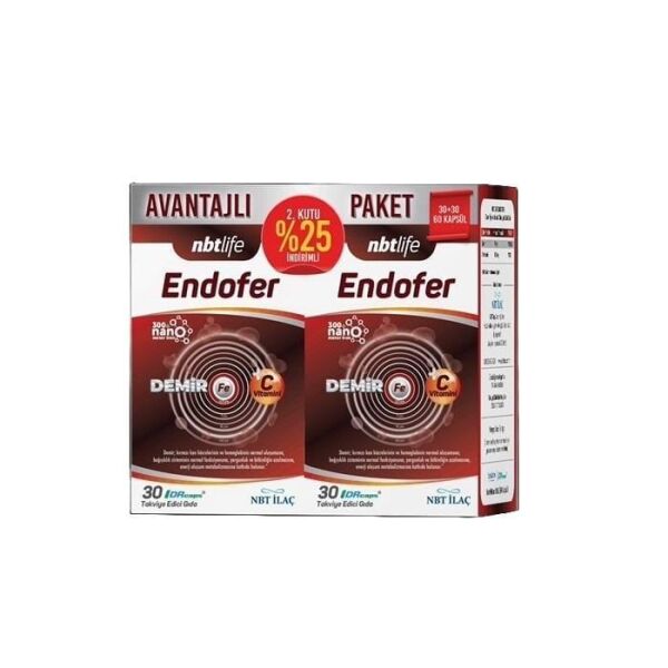 NBTLife Endofer 30 Kapsül 2'li Paket