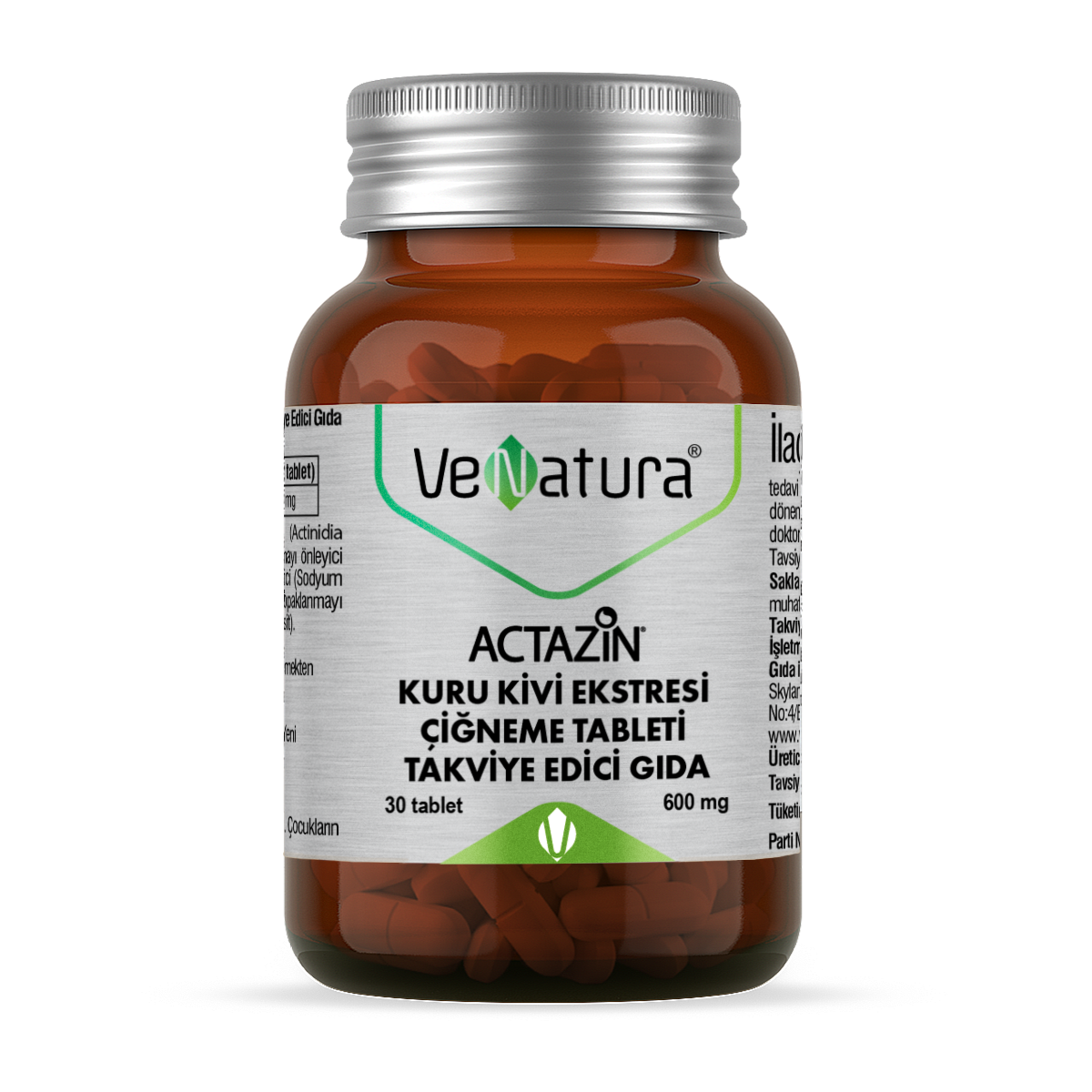 VeNatura Actazin Kuru Kivi Ektresi Çiğneme Tableti 30 Tablet