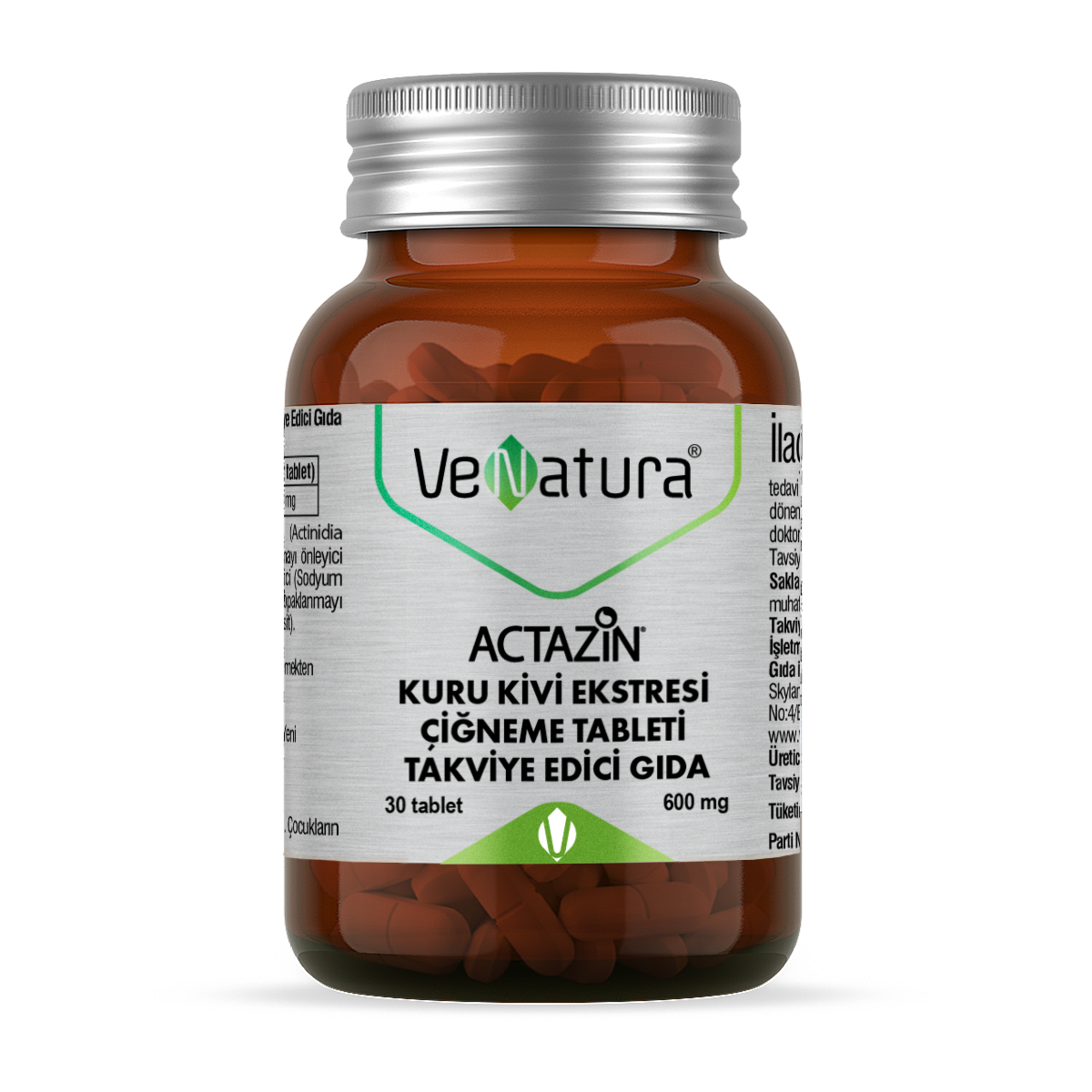 VeNatura Actazin Kuru Kivi Ektresi Çiğneme Tableti 30 Tablet