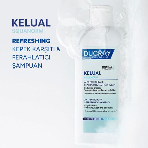 Ducray Kelual Squanorm Kepek Karşıtı ve Ferahlatıcı Şampuan 400 ml