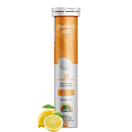 Sunlife Vitamin C 1000 mg 20 Efervesan Tablet