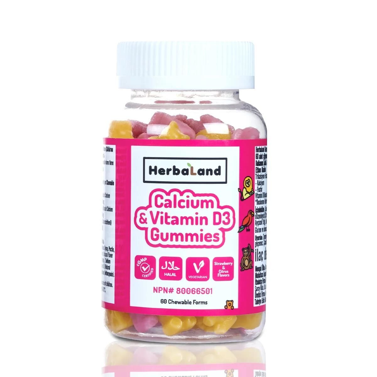 Herbaland Kids Calcium with Vitamin D3 60 Adet