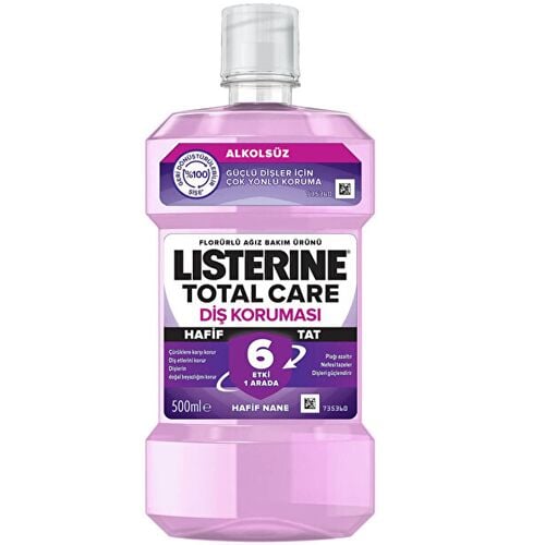 Listerine Total Care Diş Koruması Alkolsüz 500ml Hafif Nane