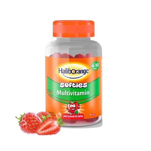Haliborange Çilek Aromalı Multivitamin Softies 60 Çiğneme Tableti