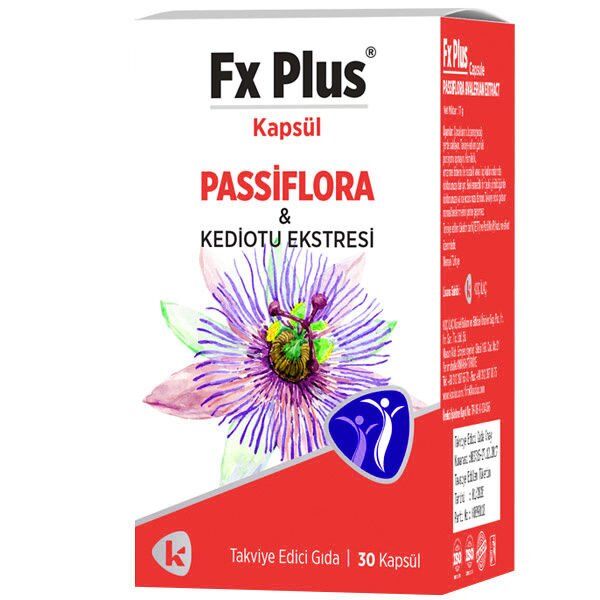 Fx Plus Passiflora ve Kedi Otu Ekstresi 30 Kapsül