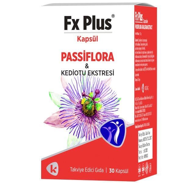 Fx Plus Passiflora ve Kedi Otu Ekstresi 30 Kapsül