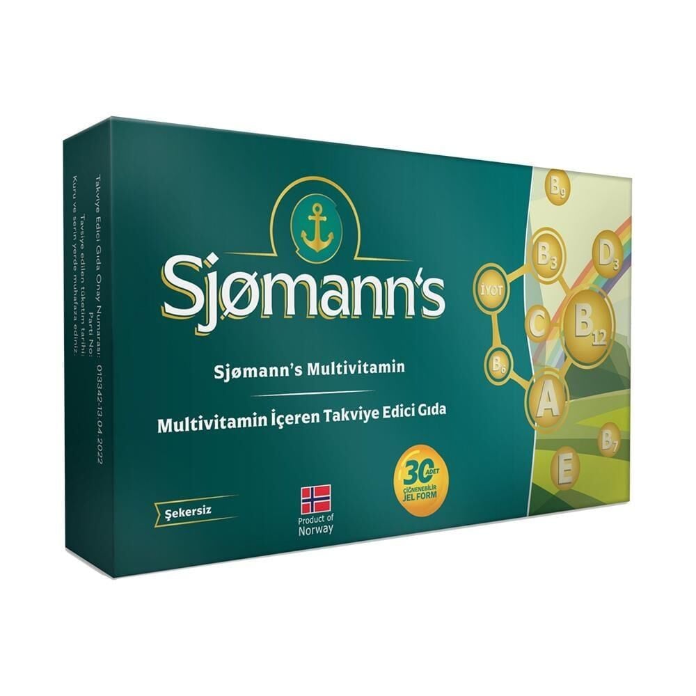 Sjomann’s Multivitamin İçeren Takviye Edici Gıda 30 Adet Çiğnenebilir Jel Form