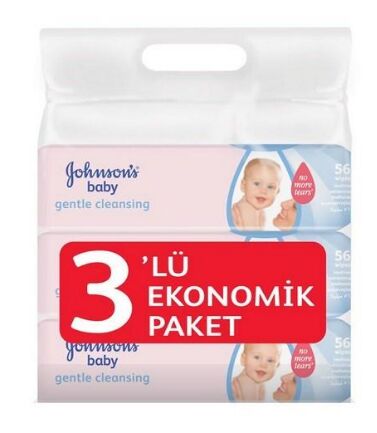 Johnsons Baby Temizleme Mendili Hassas Ekonomik Paket 3lü 56 Adet