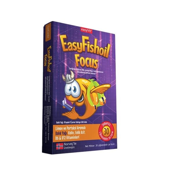 Easy Fish Oil Q Kids Focus Çiğnenebilir 30 Tablet