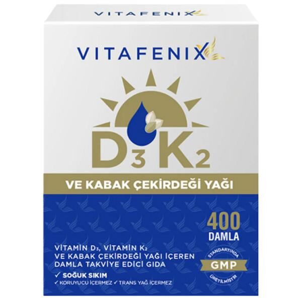 Vitafenix D3K2 400 Damla 20 ml