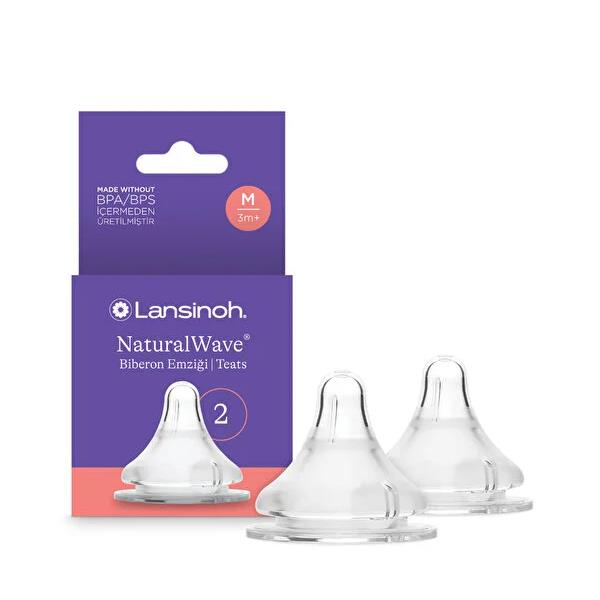 Lansinoh Natural Wave Biberon Emziği 2 li Orta Akış