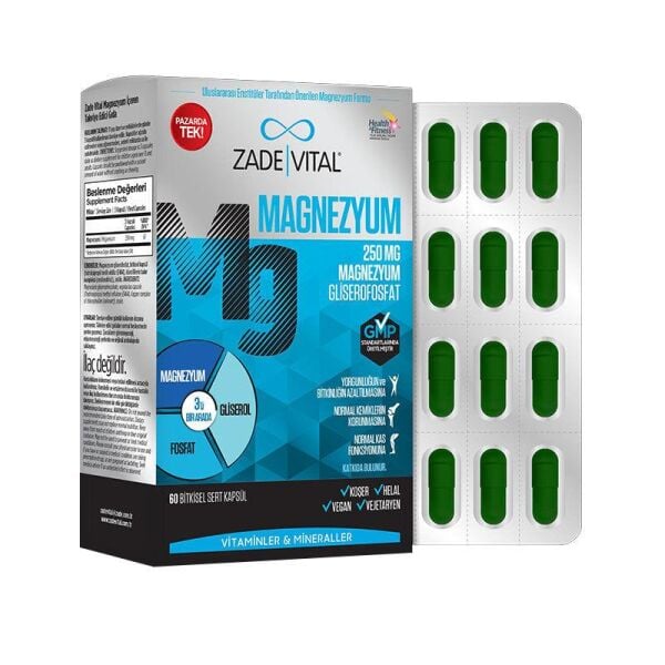 Zade Vital Magnezyum 250mg 60 Kapsül