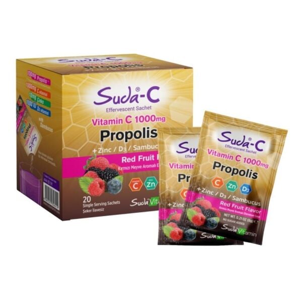 Suda Vitamin C 1000 mg Propolis Zinc D3 Sambucus 20 Saşe