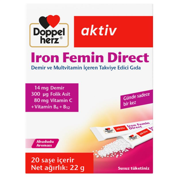 Doppelherz Aktiv Iron Femin Direct 20 Saşe
