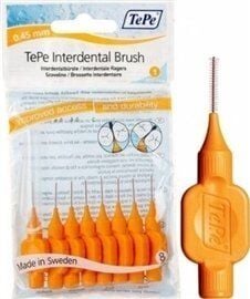 Tepe Diş Arası Fırçası 0.45 mm Turuncu 8 li