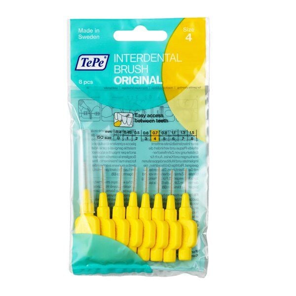 Tepe Diş Arası Fırçası 0.7 mm Sarı 8 li