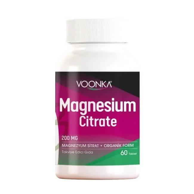 Voonka Magnesium Citrate 200 mg (Magnezyum Sitrat) 60 Tablet
