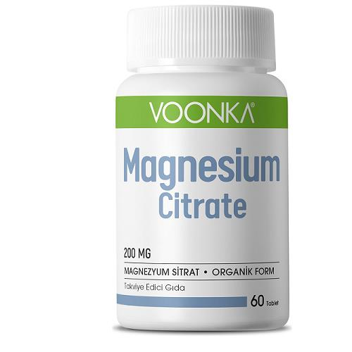Voonka Magnesium Citrate 200 mg (Magnezyum Sitrat) 60 Tablet