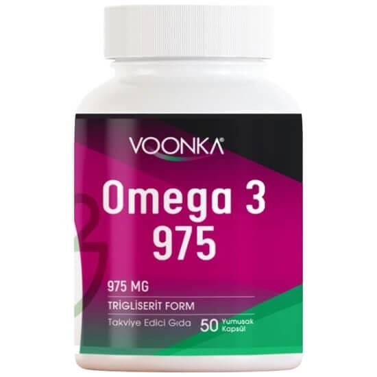 Voonka Omega 3 975 Takviye Edici Gıda 50 Yumuşak Kapsül