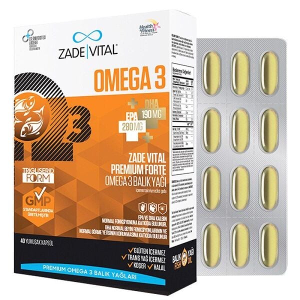 Zade Vital Omega 3 Forte 40 Kapsül