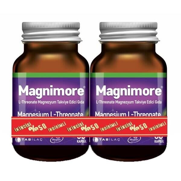 Magnimore L-Threonate 60 Kapsül x 2 adet