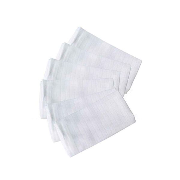 Mycey Ağız Bezi Müslin Kumaş 6'lı Beyaz Set