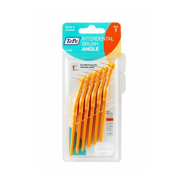 Tepe Angle Arayüz Diş Fırçası 0.45 mm Turuncu 6 lı