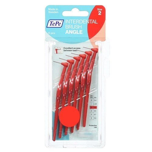 Tepe Angle Arayüz Diş Fırçası 0.5 mm Kırmızı 6 lı