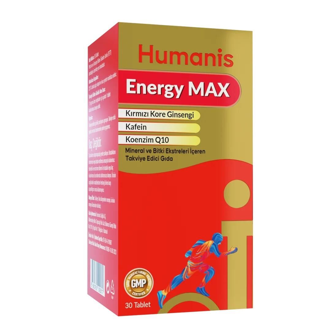 Humanis Energy Max Mineral ve Bitki Ekstreleri İçeren Takviye Edici Gıda 30 Tablet