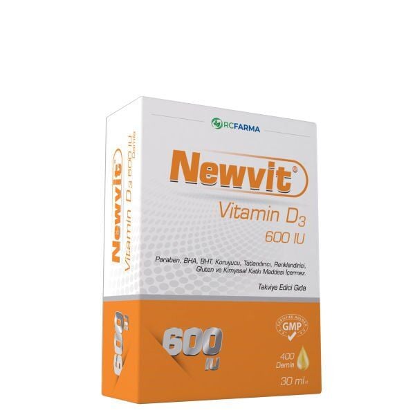 Newvit Vitamin D3 600 IU Damla 30 ml
