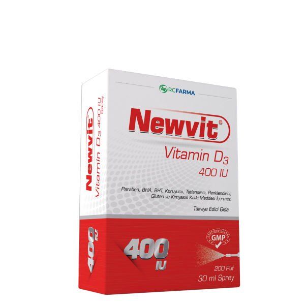 Newvit Vitamin D3 400 IU 30ml Sprey / Damla