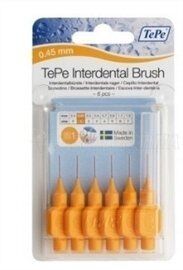Tepe Interdantal Brush Diş Arası Fırçası 0.45 mm Turuncu Blister 6 lı