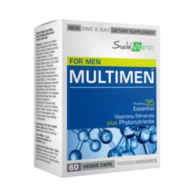 Suda Vitamin Multimen For Men Multivitamin 60 Bitkisel Kapsül