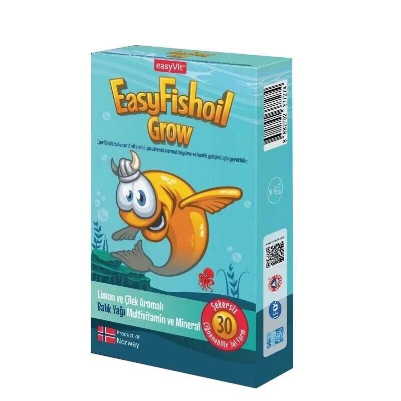 Easy Fish Oil Grow 30 Adet Çiğnenebilir Jel Form
