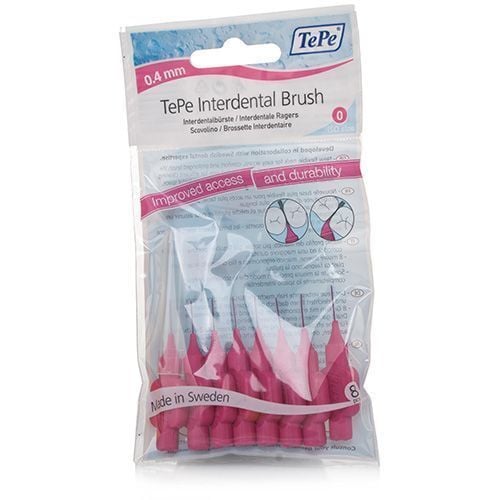 Tepe Diş Arası Fırçası 0.4 mm Pembe 8 li