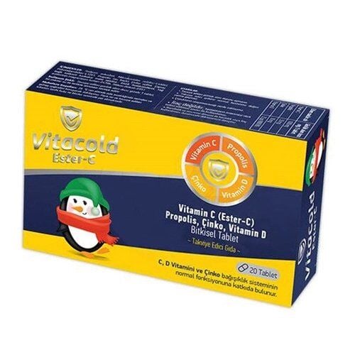 Vitacold Ester-C Vitamin C Takviye Edici Gıda 20 Tablet