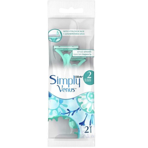 Gillette Venus Simply 2 Blades Tıraş Bıçağı Mavi 2'li