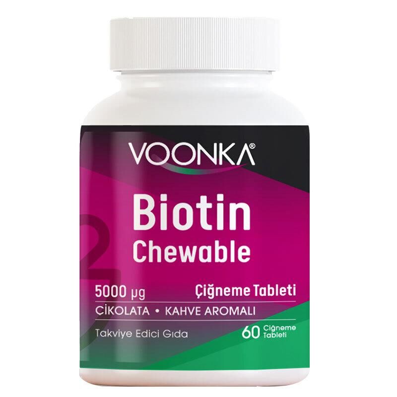Voonka Biotin Chewable 60 Çiğneme Tableti