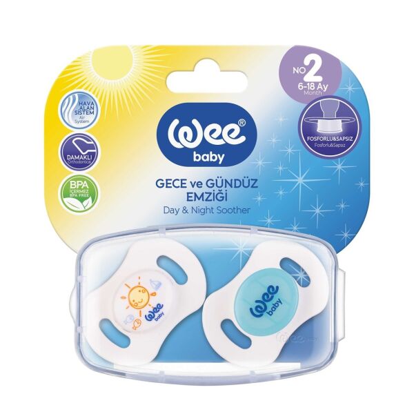 Wee Baby 153 Gece ve Gündüz Emzik No:2 6-18 ay 2 li