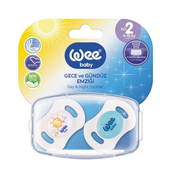 Wee Baby 153 Gece ve Gündüz Emzik No:2 6-18 ay 2 li