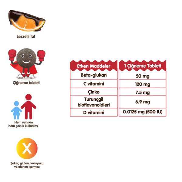 New Life Betamune Kids 30 Çiğneme Tableti