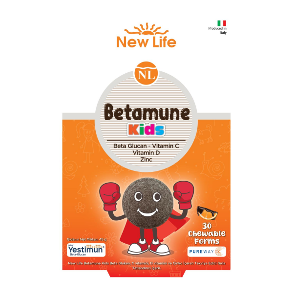 New Life Betamune Kids 30 Çiğneme Tableti