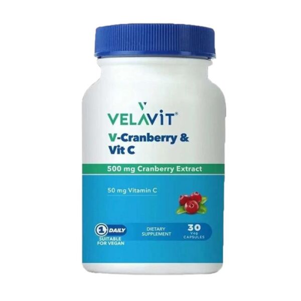 Velavit V-Cranberry & Vit C 30 Kapsül