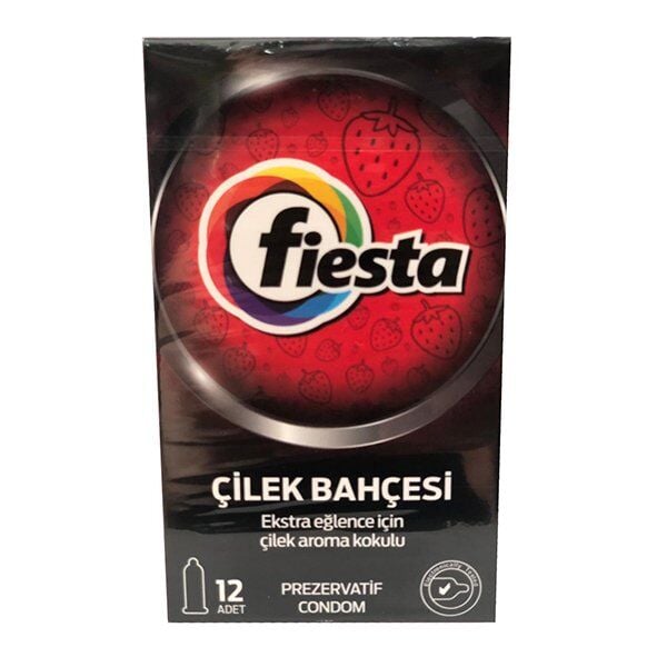 Fiesta Strawberry Prezervatif 12 li Çilek Aromalı