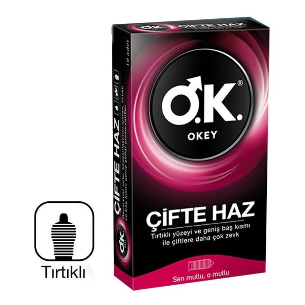 Okey Çifte Haz Prezervatif 10 lu