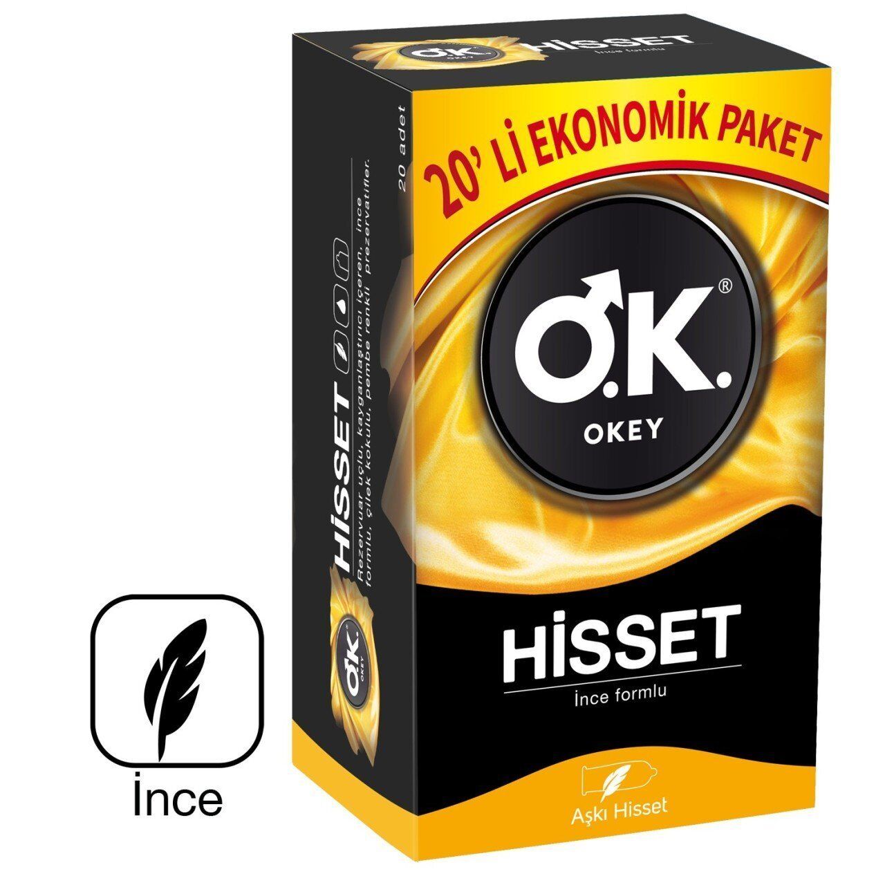 Okey Hisset Prezervatif Ekonomik Paket 20 li
