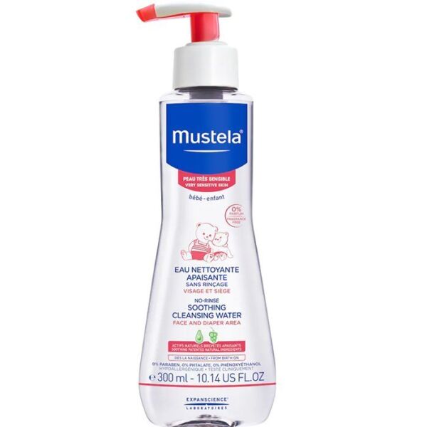 Mustela Soothing Cleansing Water Çok Hassas Ciltler İçin Durulama Gerektirmeyen Temizleme Sıvısı 300 ml